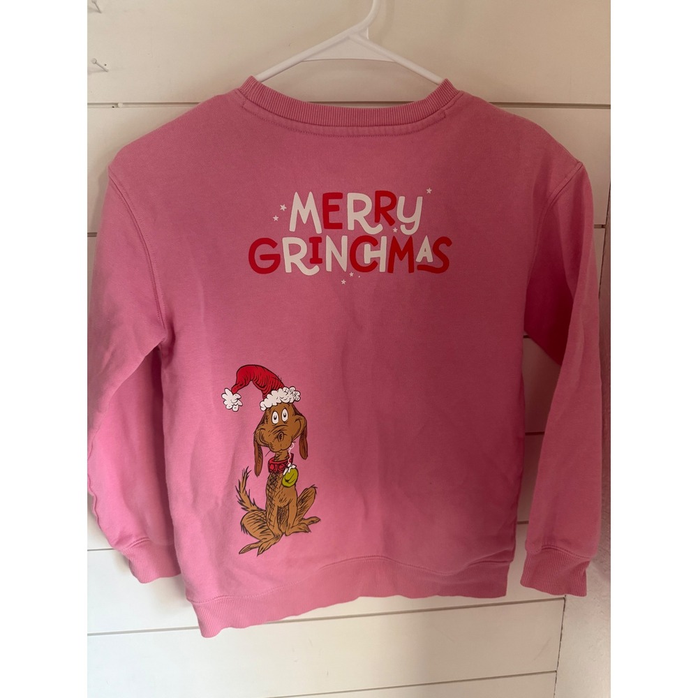 Kids Pink Grinch Merry Grinchmas Sweatshirt Size 12‎